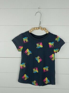 MTV girls XS gray with colorful MTV graphic design tshirt